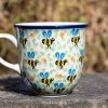 Bee Pattern Curved Mug by Ceramika Artystyczna