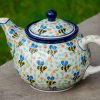 Ceramika Artystyczna Bee Pattern Teapot for 2 People from Polkadot Lane UK