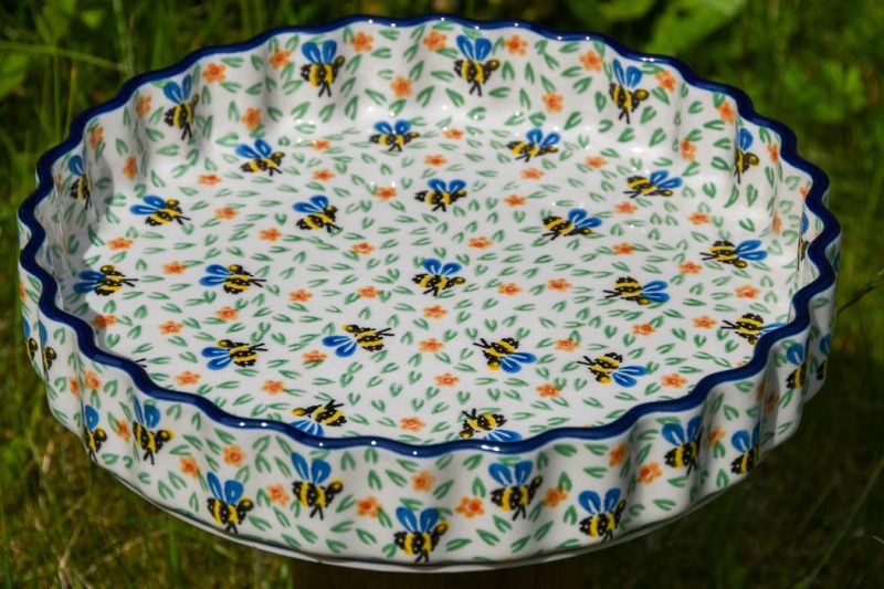 Polish Pottery Flan and Quiche Dish by Ceramika Artystyczna