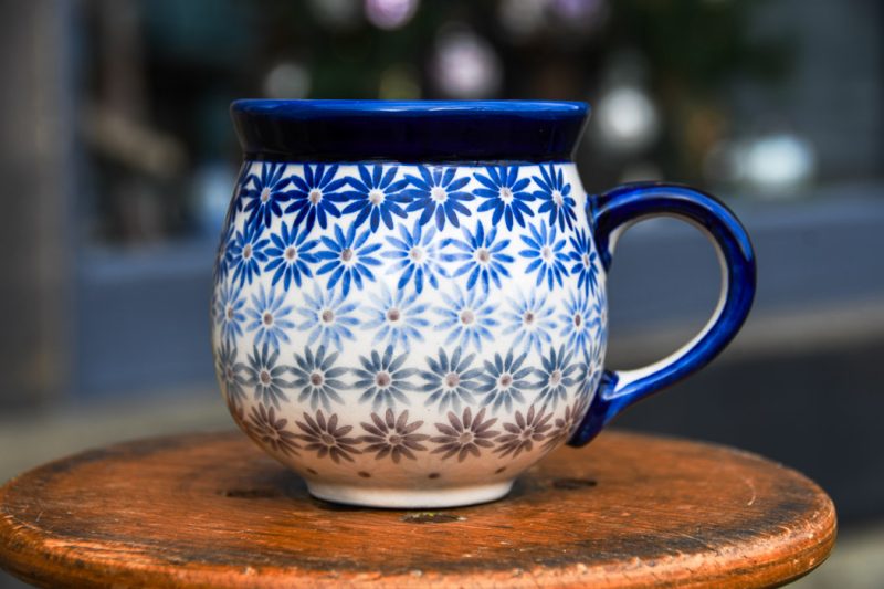 Polish Pottern Mug Fading Flowers pattern