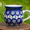 Polish Pottery Peacock Leaf pattern Medium size mug by Ceramiika Artystyczna