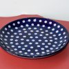 Polish Pottery Polkadot Blue Side Plate