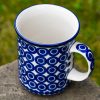 Circles Pattern Large Tea Mug by Ceramika Artystyczna