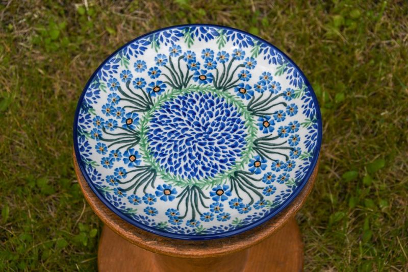 Polish pottery Forget Me Not Side Plate by Ceramika Artystyczna
