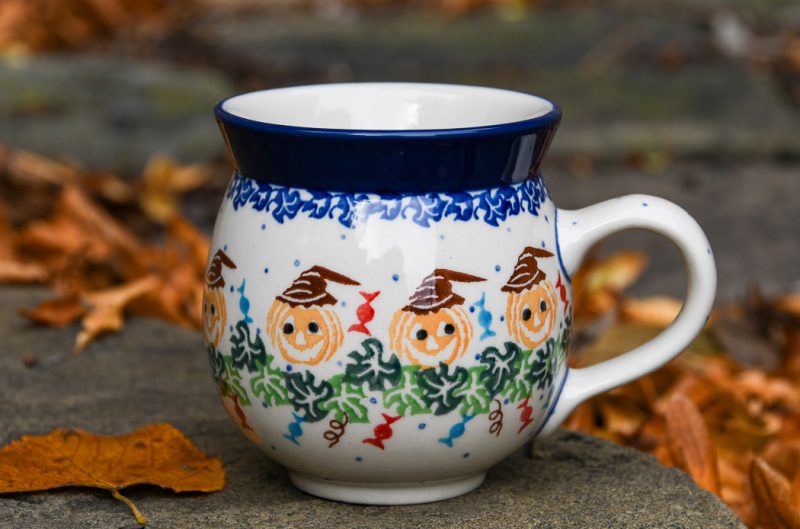 Halloween pattern Mug in the home Polkadot Lane Polish Pottery