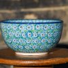 Turquoise Daisy Cereal Bowl by Ceramika Artystyczna.