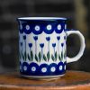 Polish Pottery Medium Size Tea Mug Tulip Spot pattern by Ceramika Artystyczna