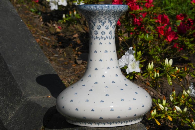Polish Pottery Vase Spring Flower Pattern by Ceramika Artystyczna.