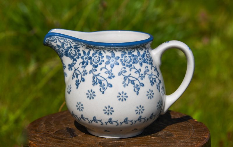 Polish Pottery Spring Flower Milk Jug by Ceramika Artystyczna