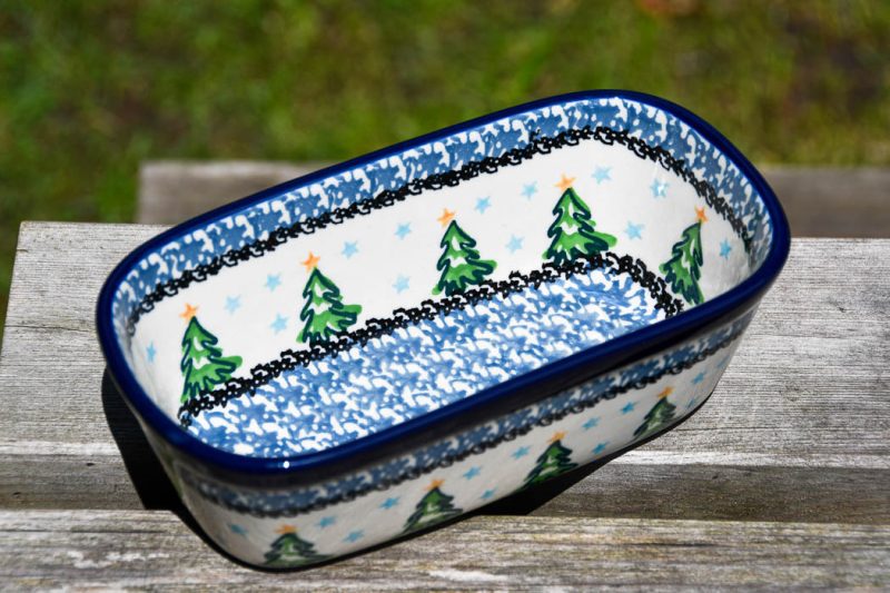 Small Pie Dish Christmas pattern by Ceramika Artystyczna.