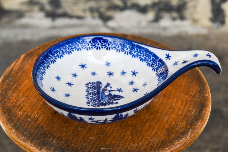 Polish Pottery Christmas pattern nibble dish