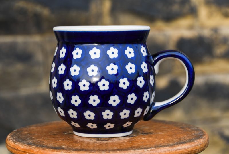 Polish Pottery Small Flowers large Mug by Ceramika Manufaktura.