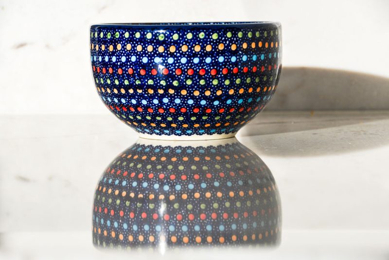 Polish Pottery Neon Pattern Cereal Bowl by Ceramika Manufaktura.